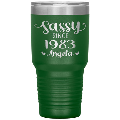 Sassy Since 1983 Birthday Tumbler