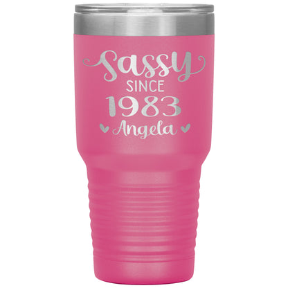 Sassy Since 1983 Birthday Tumbler