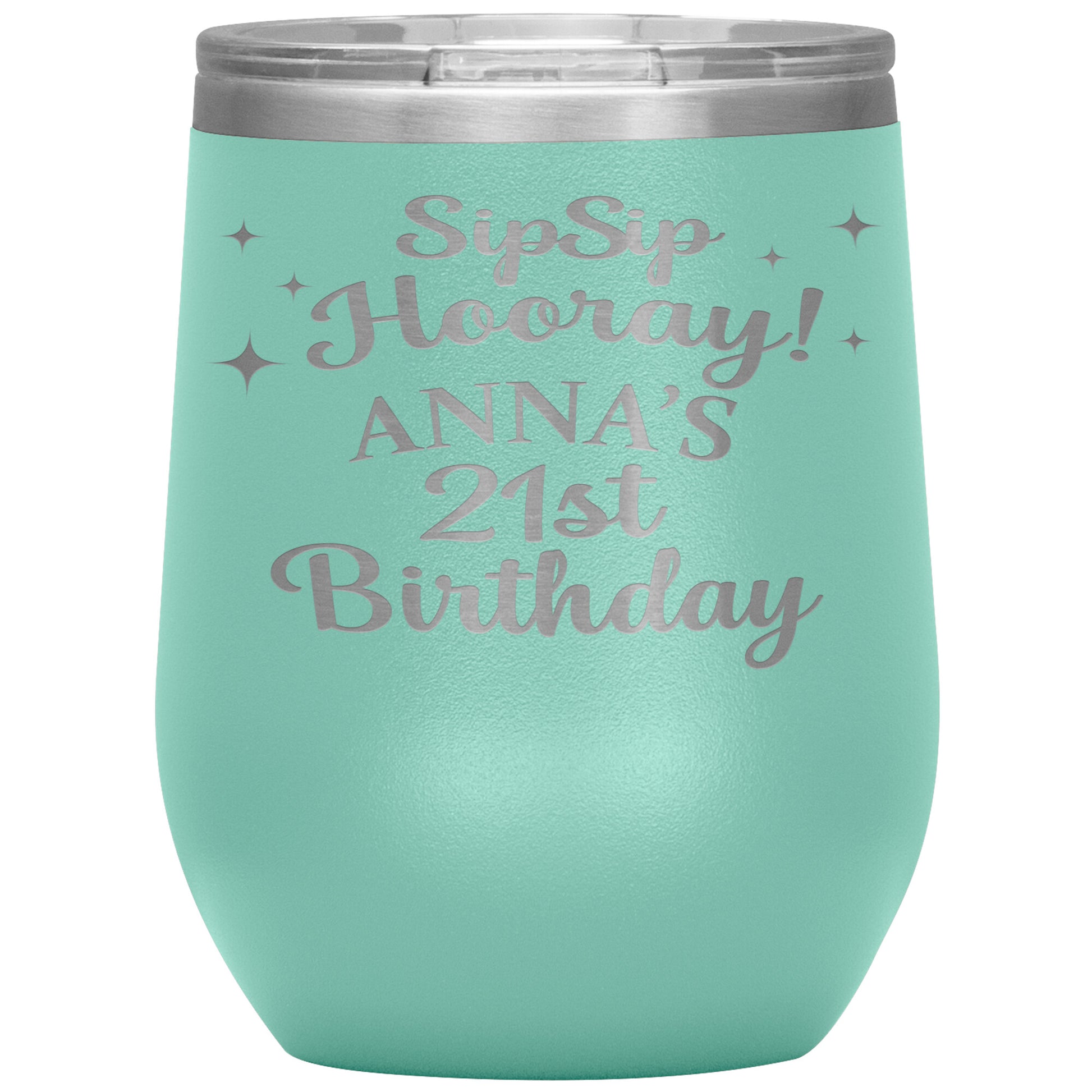 Sip Sip Hooray 21st Birthday Tumbler