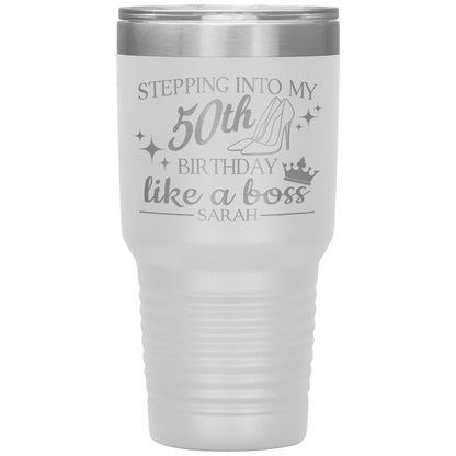 Bo's White Tumblers: 30 oz