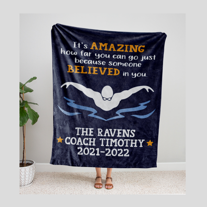 Swim Coach Amazing Coach Blanket