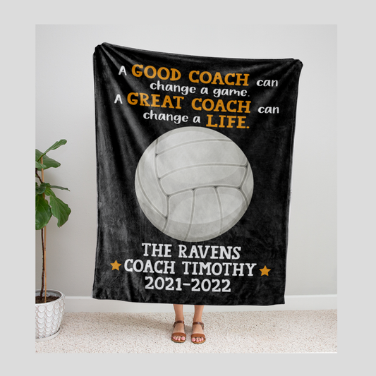 Volleyball Coach A Great Coach Blanket