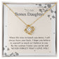 To My Bonus Daughter Never Forget that I Love You Love Knot Necklace