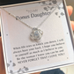 To My Bonus Daughter Never Forget that I Love You Love Knot Necklace