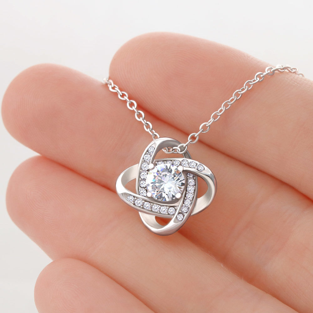 To My Daughter Never Forget that I Love You Love Knot Necklace