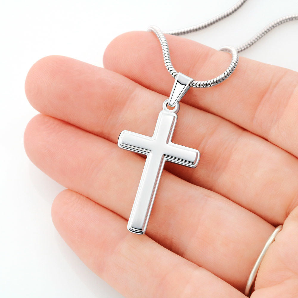 To My Nephew Artisan-Crafted Stainless Steel Cross Necklace