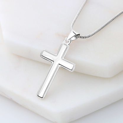 To My Nephew Artisan-Crafted Stainless Steel Cross Necklace