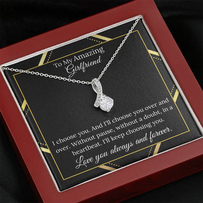 Amazing Girlfriend I Will Always Choose You Alluring Pendant Necklace