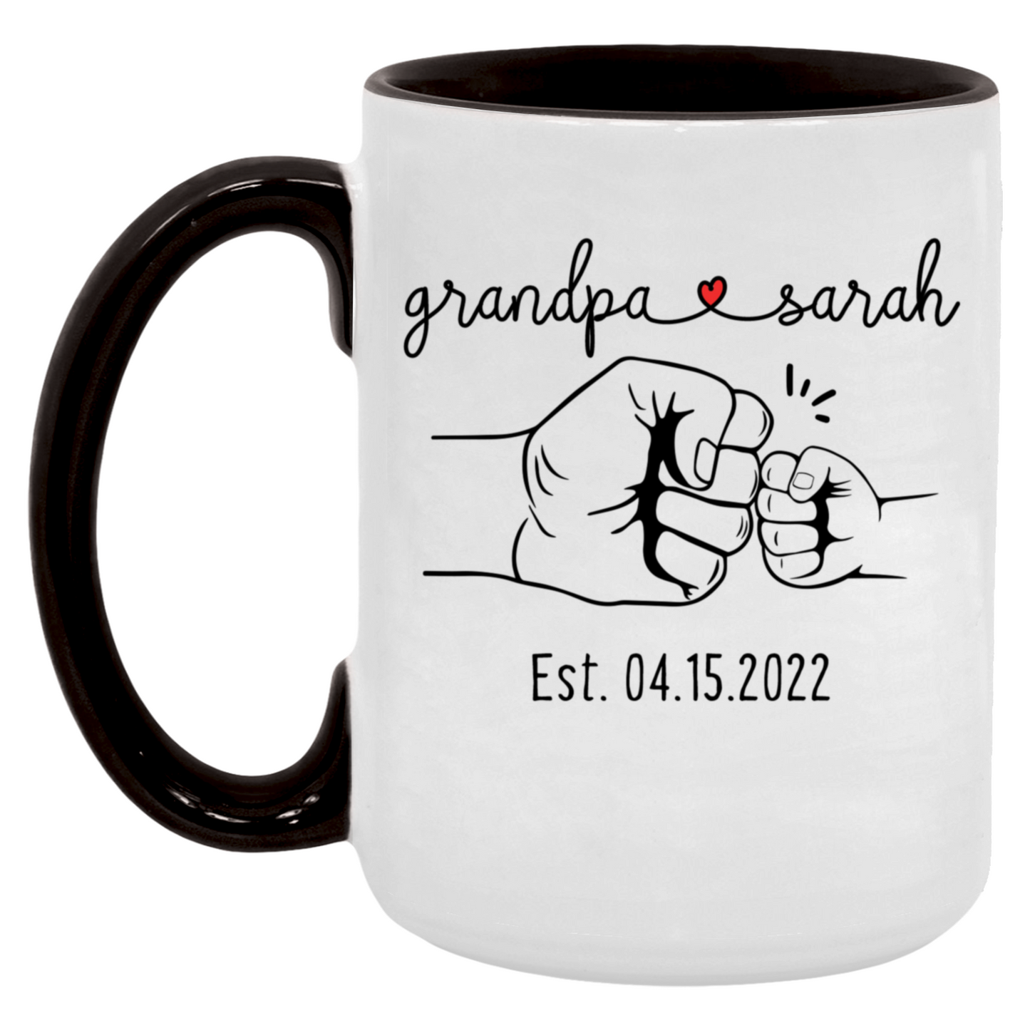 Grandfather and Child Fist Bump Mug