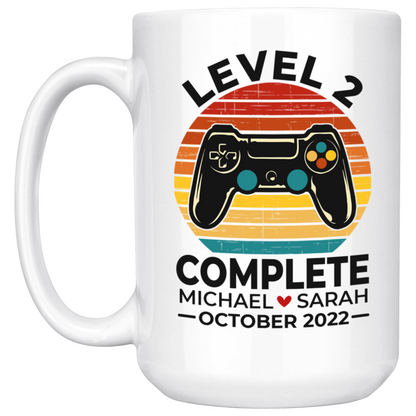 Level 2 Complete Video Game Anniversary Mug