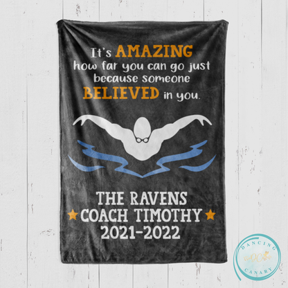 Swim Coach Amazing Coach Blanket