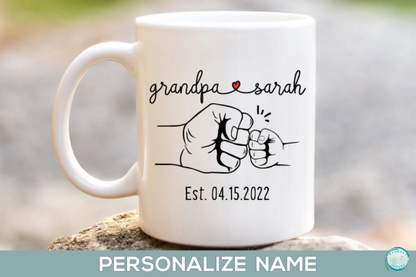 Grandfather and Child Fist Bump Mug