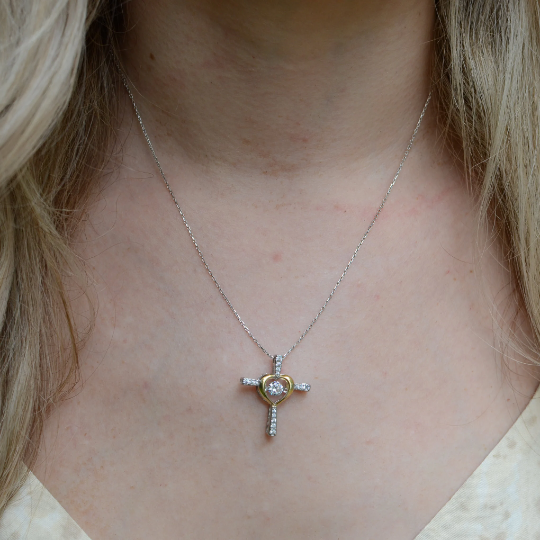 Gigi You Are a Blessing Cross Necklace Sterling Silver from Granddaughter or Grandson, Mom or Mother in Law Jewelry for Christmas, Birthday