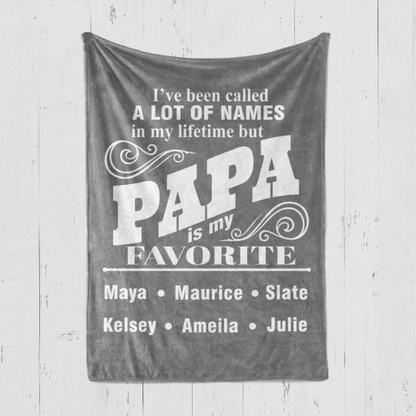 Favorite Name Papa Blanket