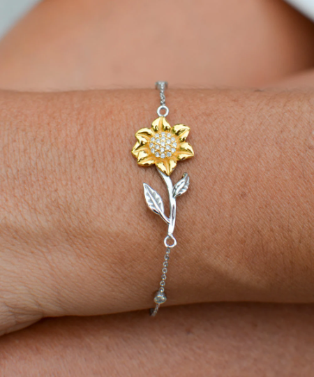 Beautiful Mother-in-law Sunflower Bracelet