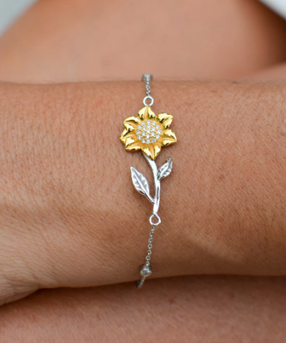 Beautiful Mother-in-law Sunflower Bracelet