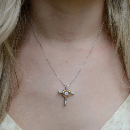 Bonus Mom Cross Necklace, Stepmom Gifts from Bonus Daughter, Unbiological Mother Jewelry for Christmas Mother's Day Birthday