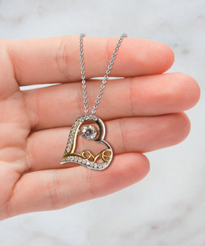 To My Gorgeous Wife Love Heart Necklace