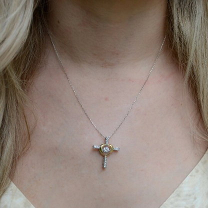 To Your Recovery Sterling Silver Cross Necklace, AA Sobriety, Cancer Recovery, Addiction Jewelry for Woman, Eating Disorder, Trauma