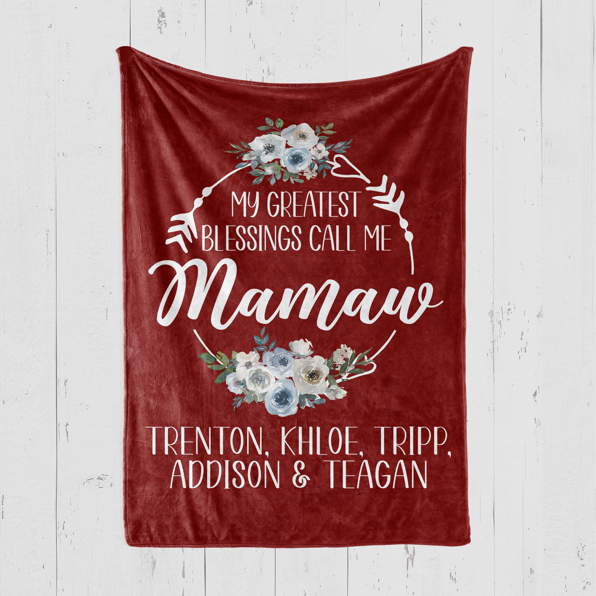 My Greatest Blessings Call Me Mamaw Blanket