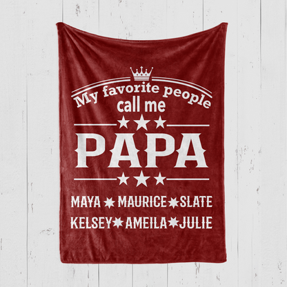 My Favorite People Call Me Papa Blanket