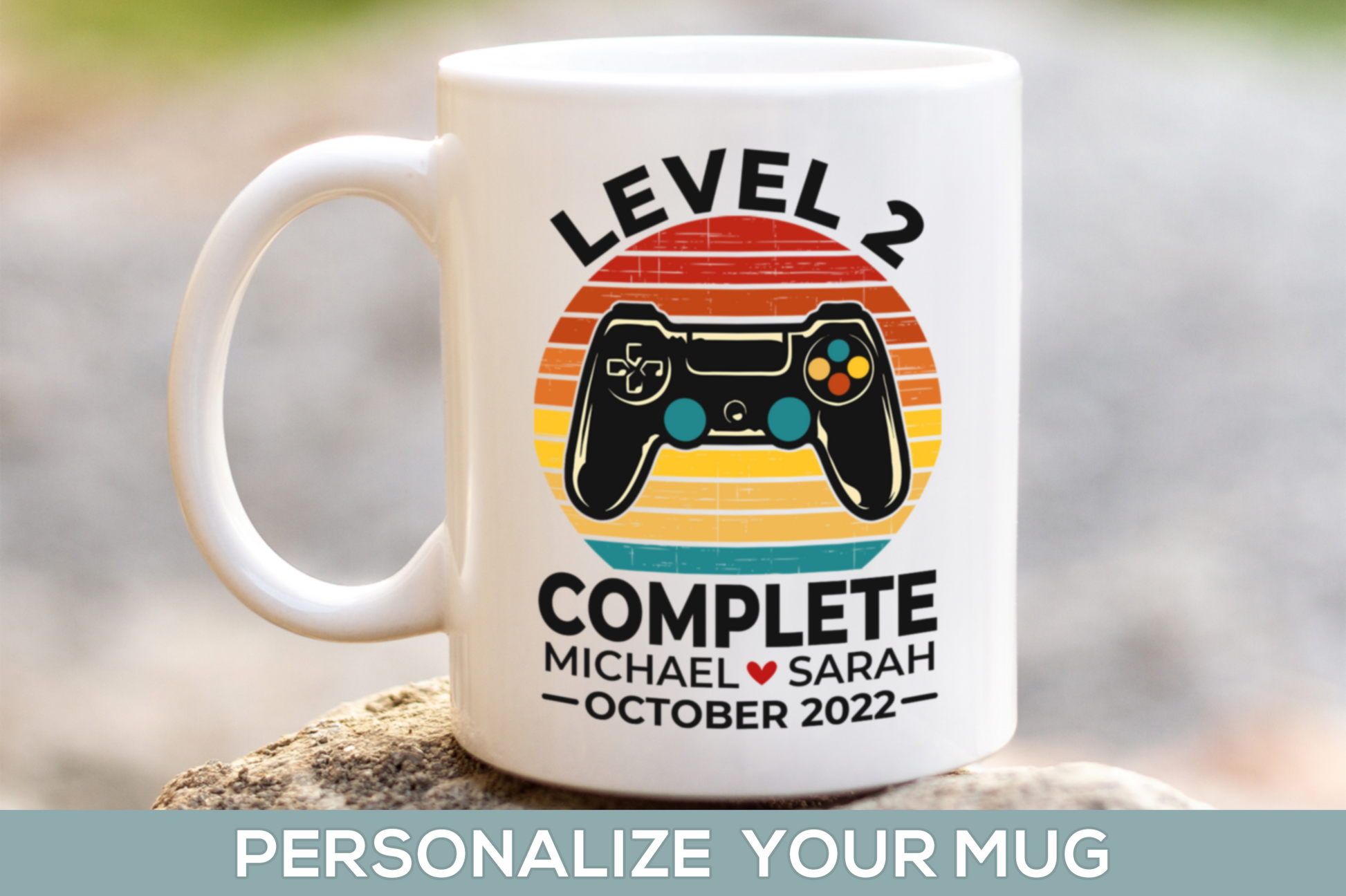 Level 2 Complete Video Game Anniversary Mug