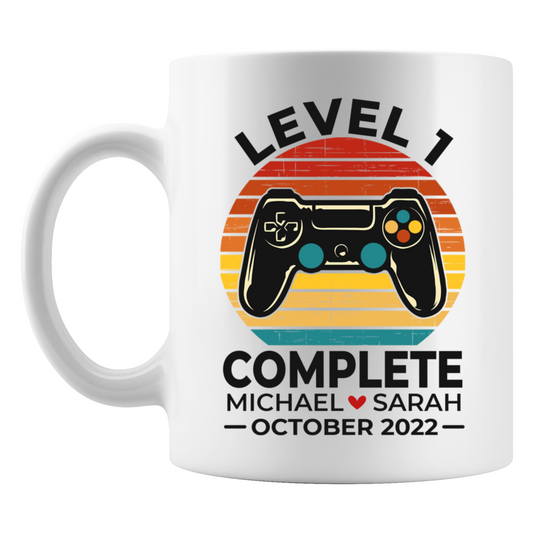 Level 1 Complete Video Game Anniversary Mug