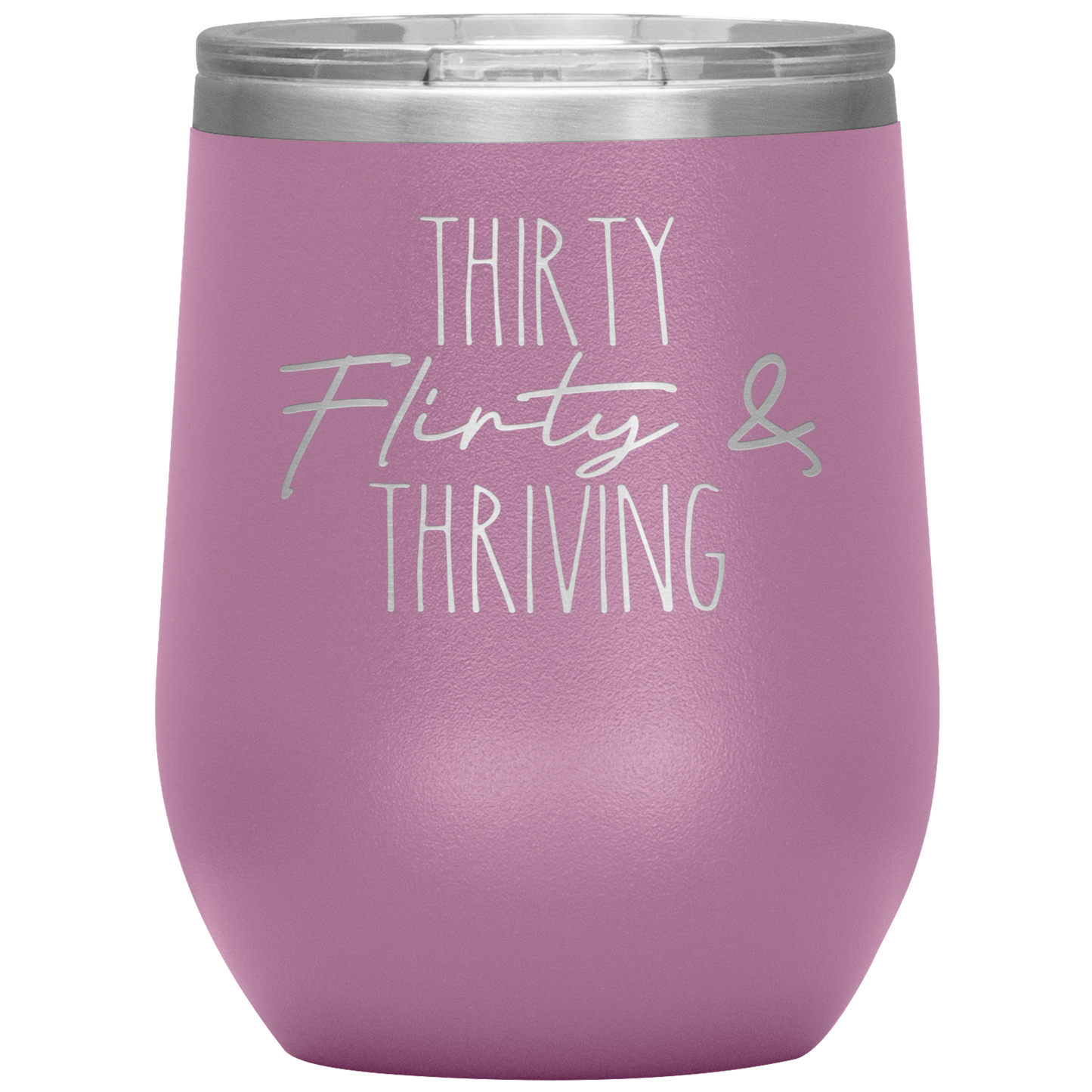 Thirty Flirty and Thriving Wine Tumbler