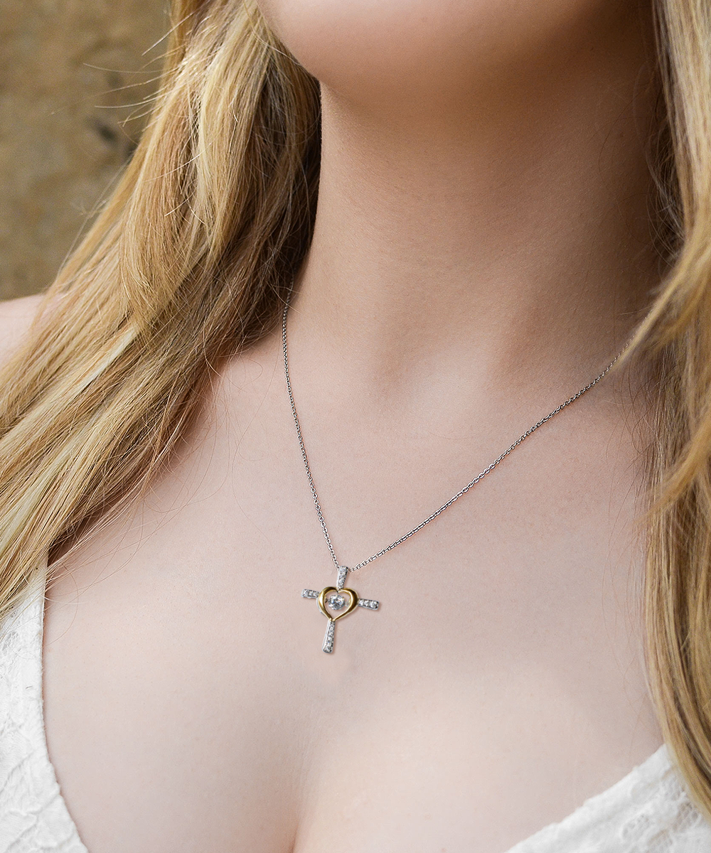 Para mi Amor Cross Necklace, Spanish Jewelry for Girlfriend, Spouse, Wife for Anniversary Christmas Birthday