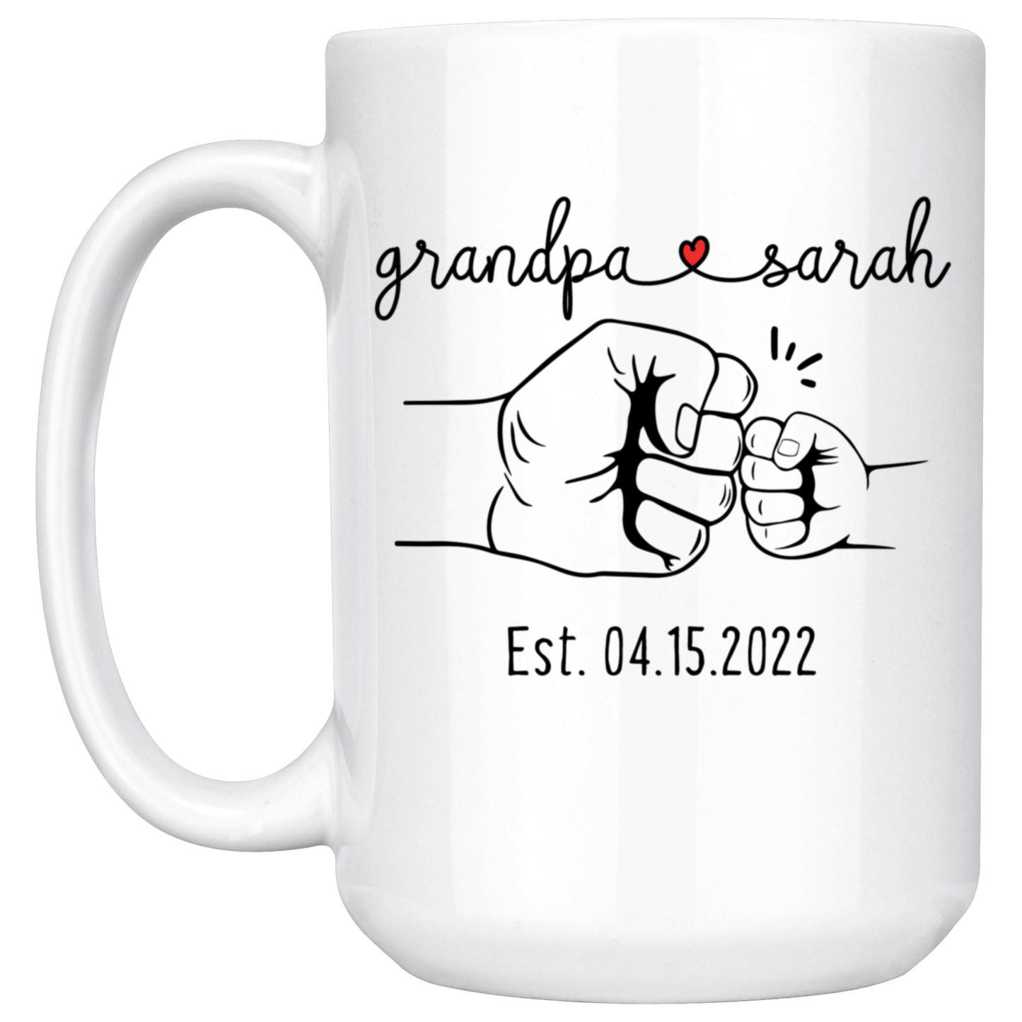 Grandfather and Child Fist Bump Mug