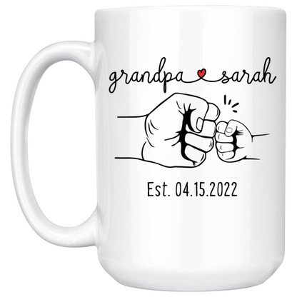 Grandfather and Child Fist Bump Mug