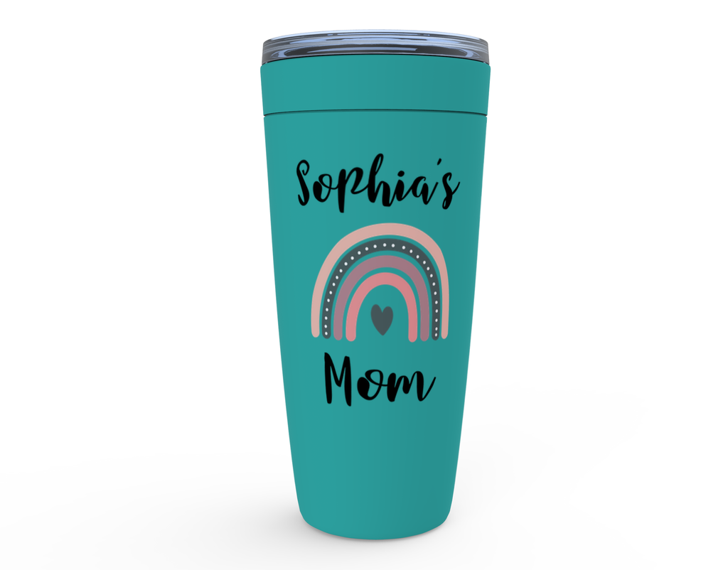 Mom Boho Rainbow Child Name Tumbler