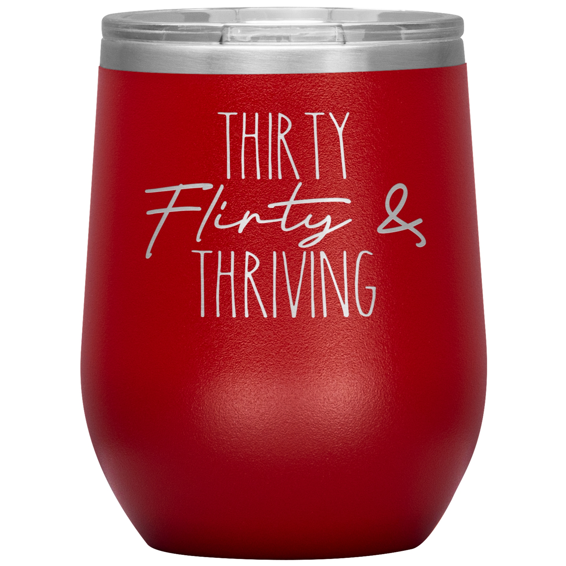 Thirty Flirty and Thriving Wine Tumbler