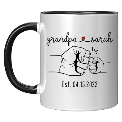 Grandfather and Child Fist Bump Mug